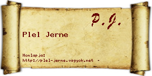 Plel Jerne névjegykártya